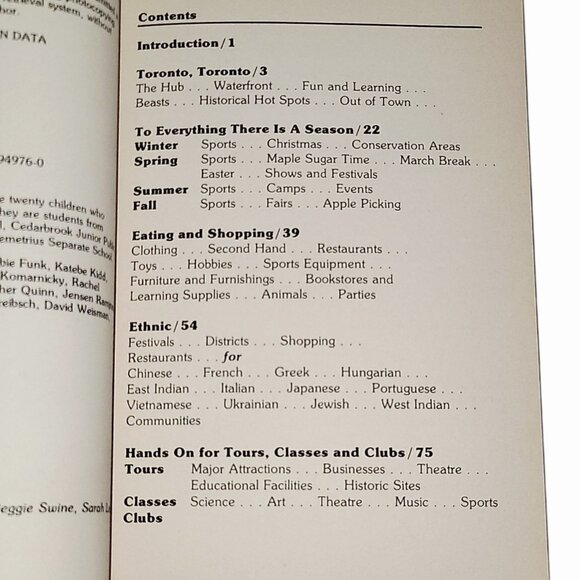 Toronto Loves Kids - Marilee Weisman 1982 Paperback Book Entertaining Educating - Picture 6 of 8